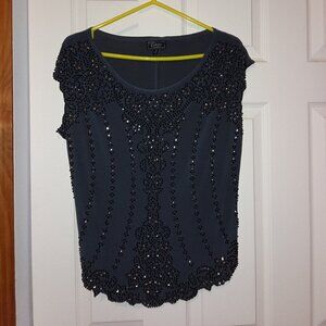 Beaded Dress Barn Sleeveless Top XL